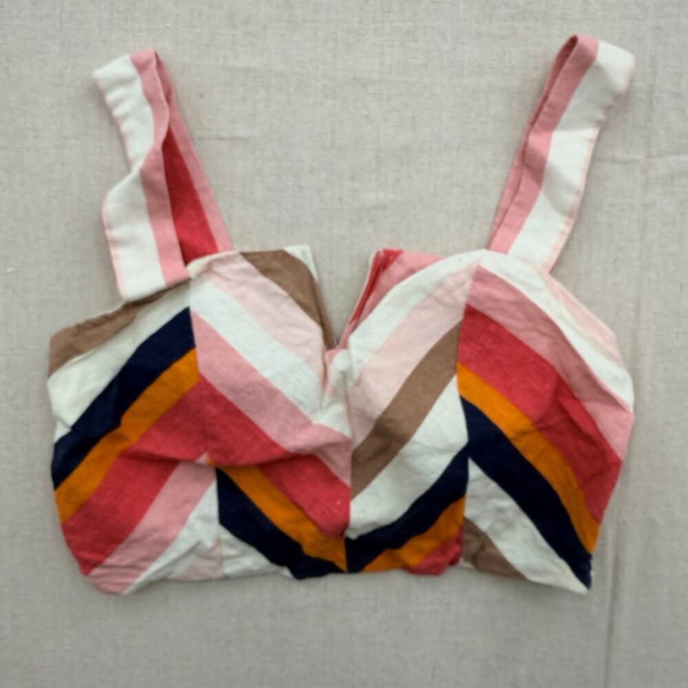 Linen Striped  Top